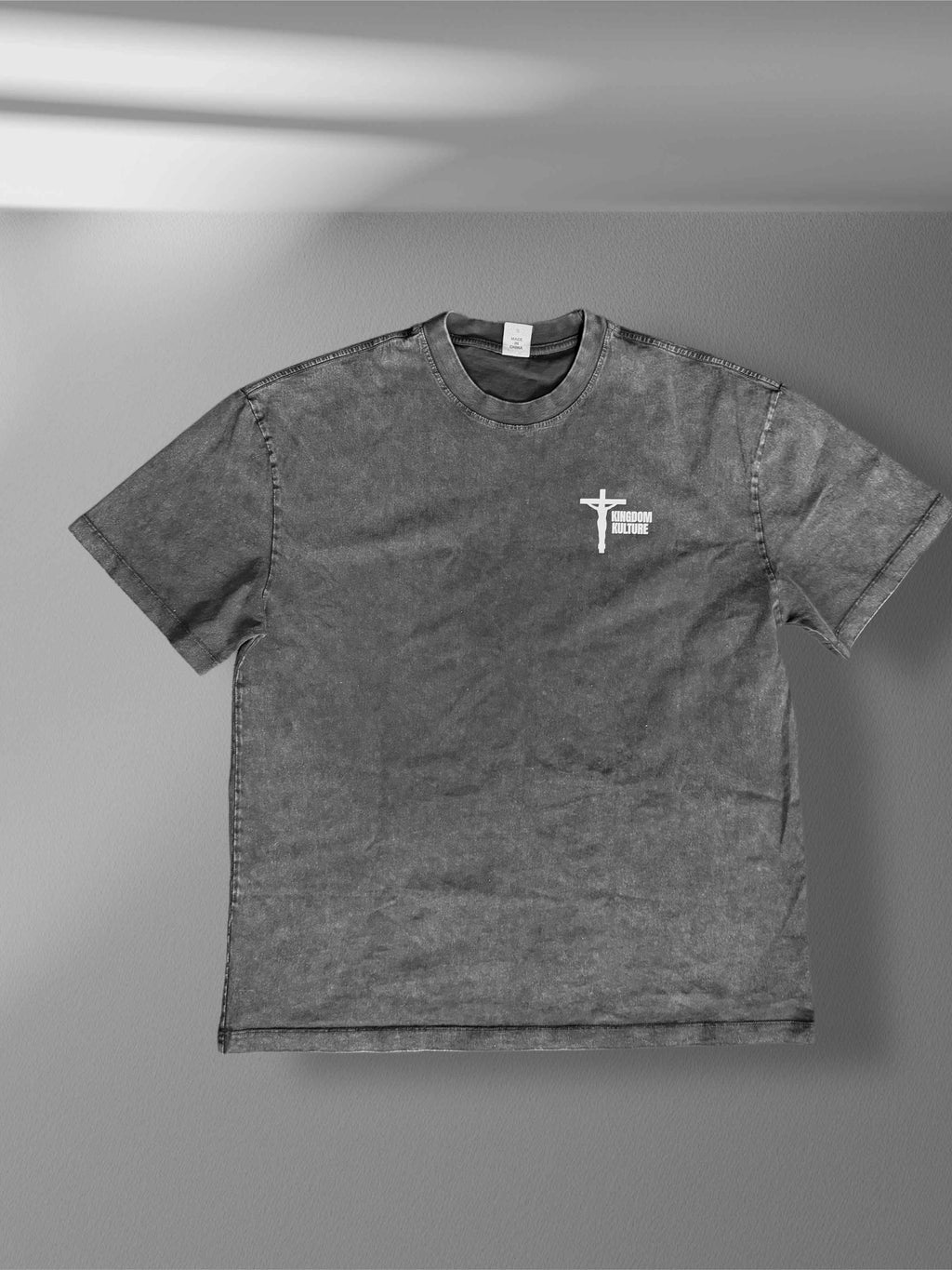 ALL FOR HIS GLORY Acid Wash Oversized Tee