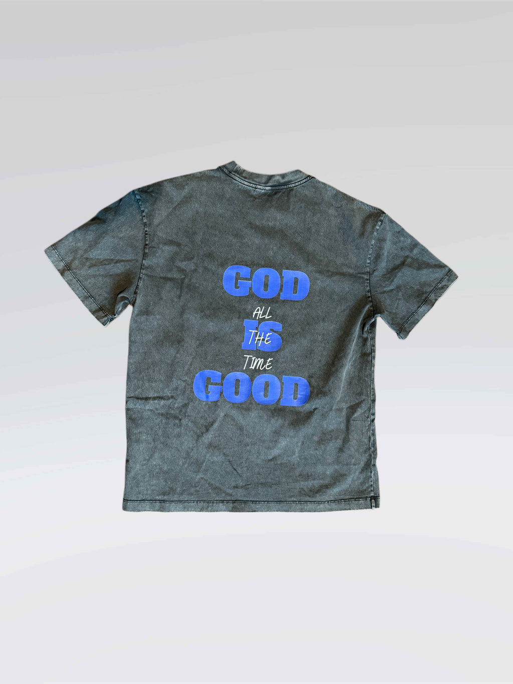 GOD IS GOOD Acid Wash Oversized Tee