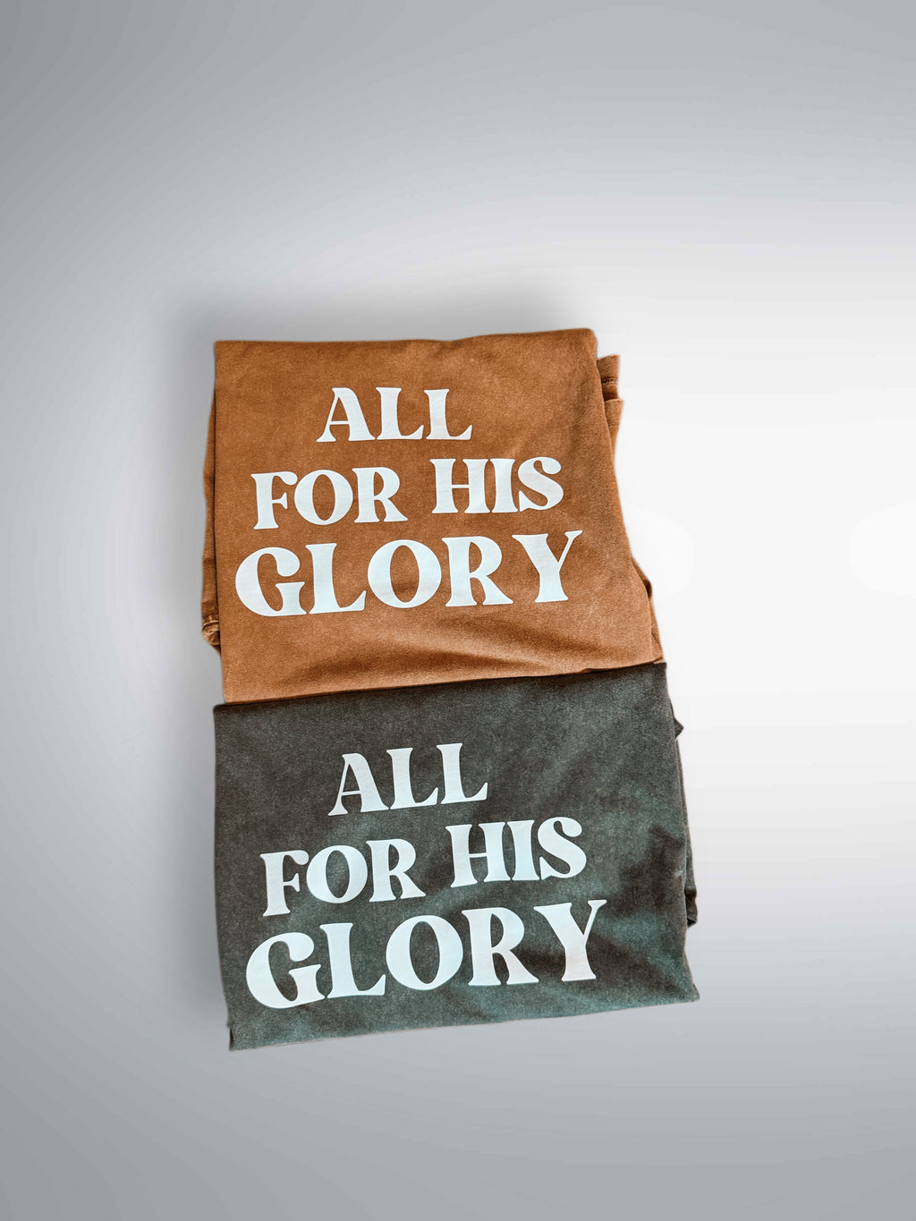 ALL FOR HIS GLORY Acid Wash Oversized Tee