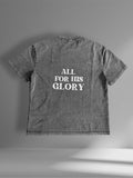 ALL FOR HIS GLORY Acid Wash Oversized Tee