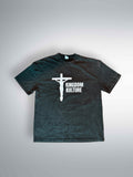 Kingdom Culture Logo Tee Acid Wash Oversized tee
