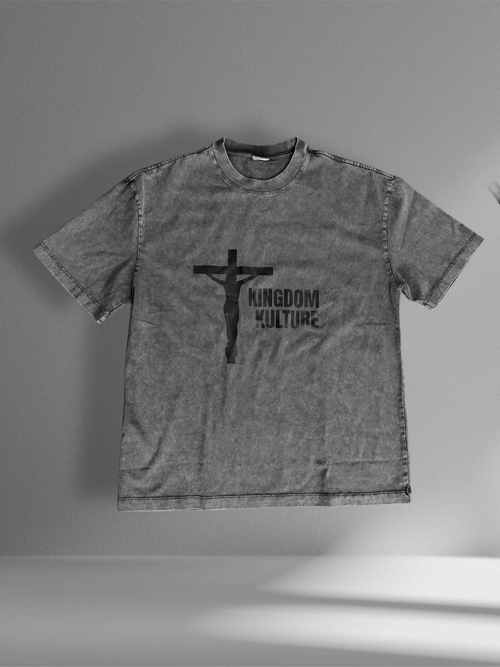 Kingdom Culture Logo Tee Acid Wash Oversized tee