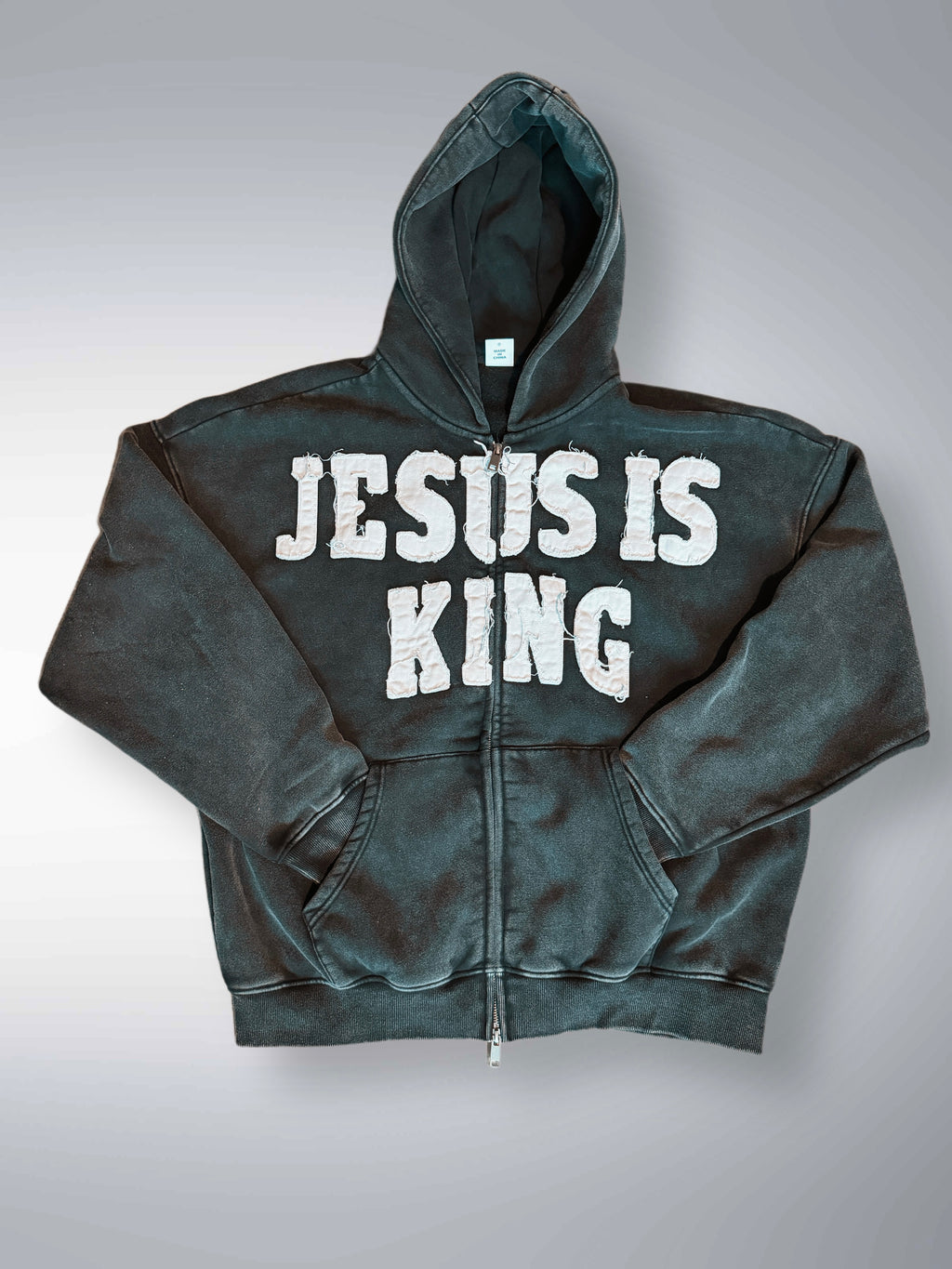 JESUS IS KING Acid Wash Heavyweight Jacket