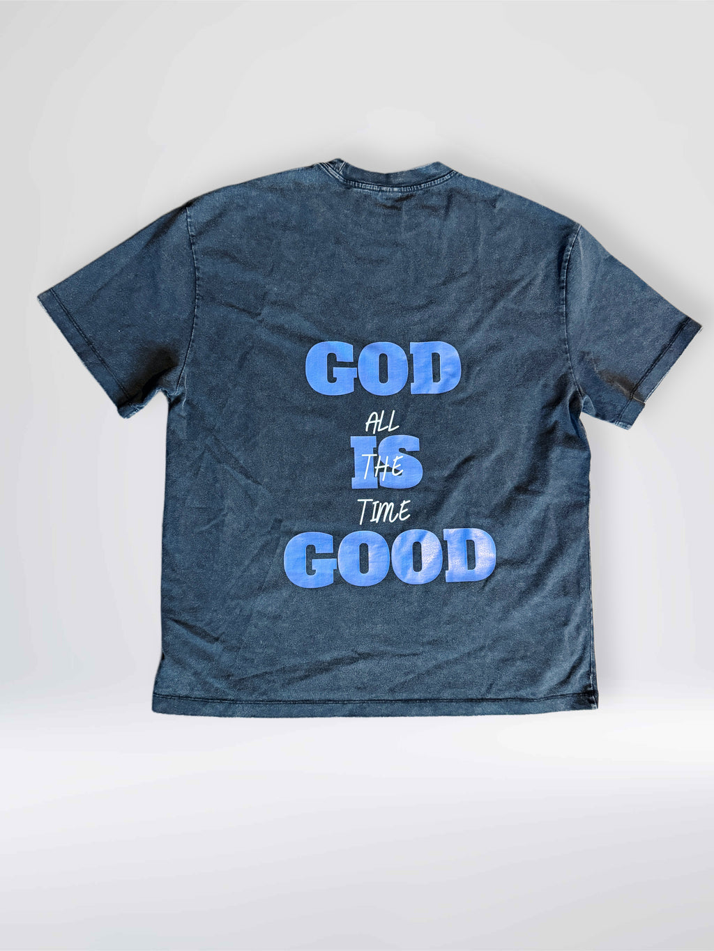 GOD IS GOOD Acid Wash Oversized Tee